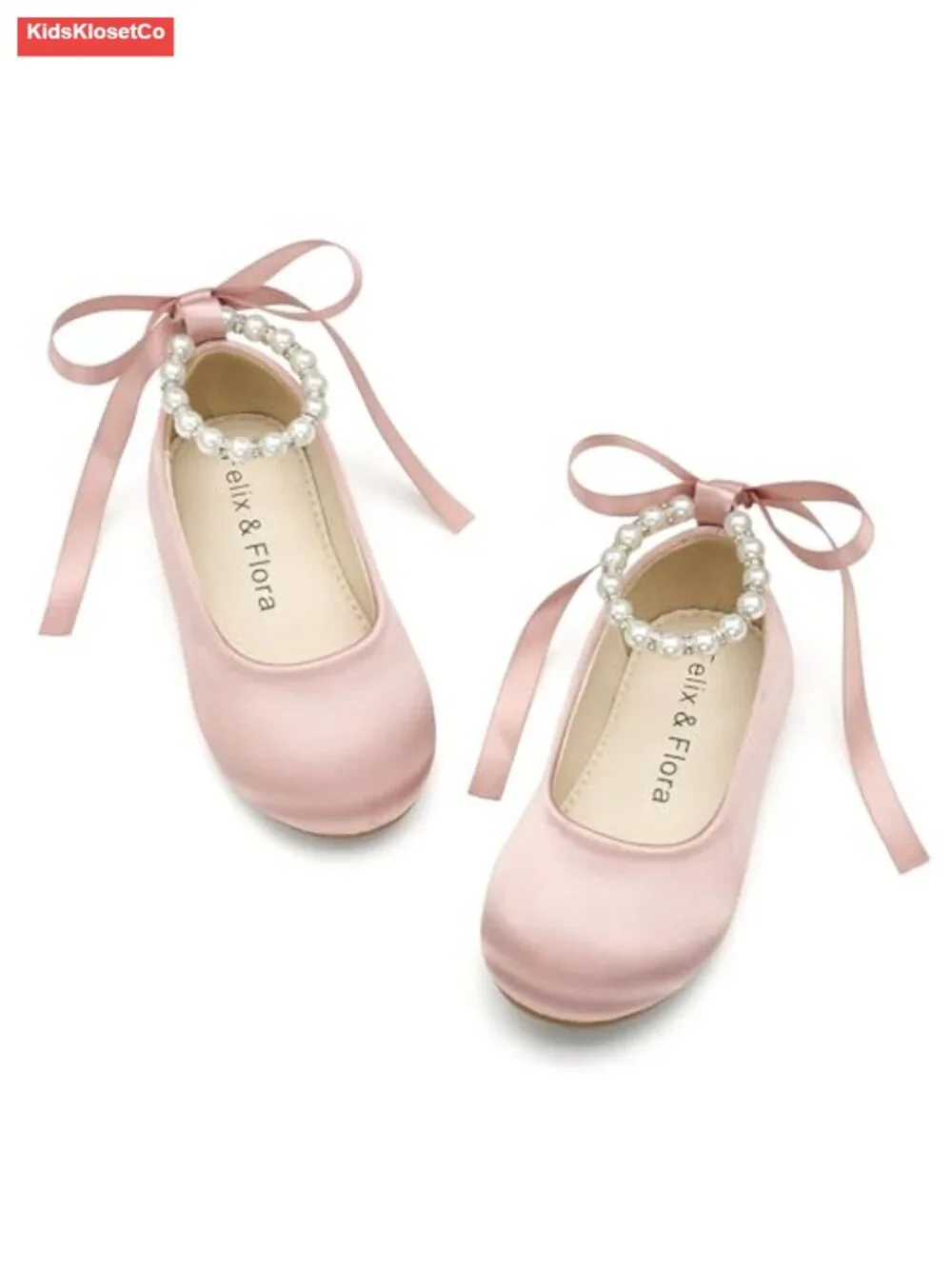 Satin Ballet Flats with Cushioned Insole - Non-Slip Rubber Sole - Mary Jane for